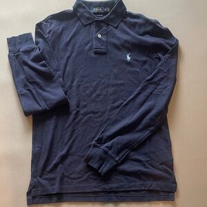 Polo by Ralph Lauren Men's Dark Blue Long Sleeve Polo
